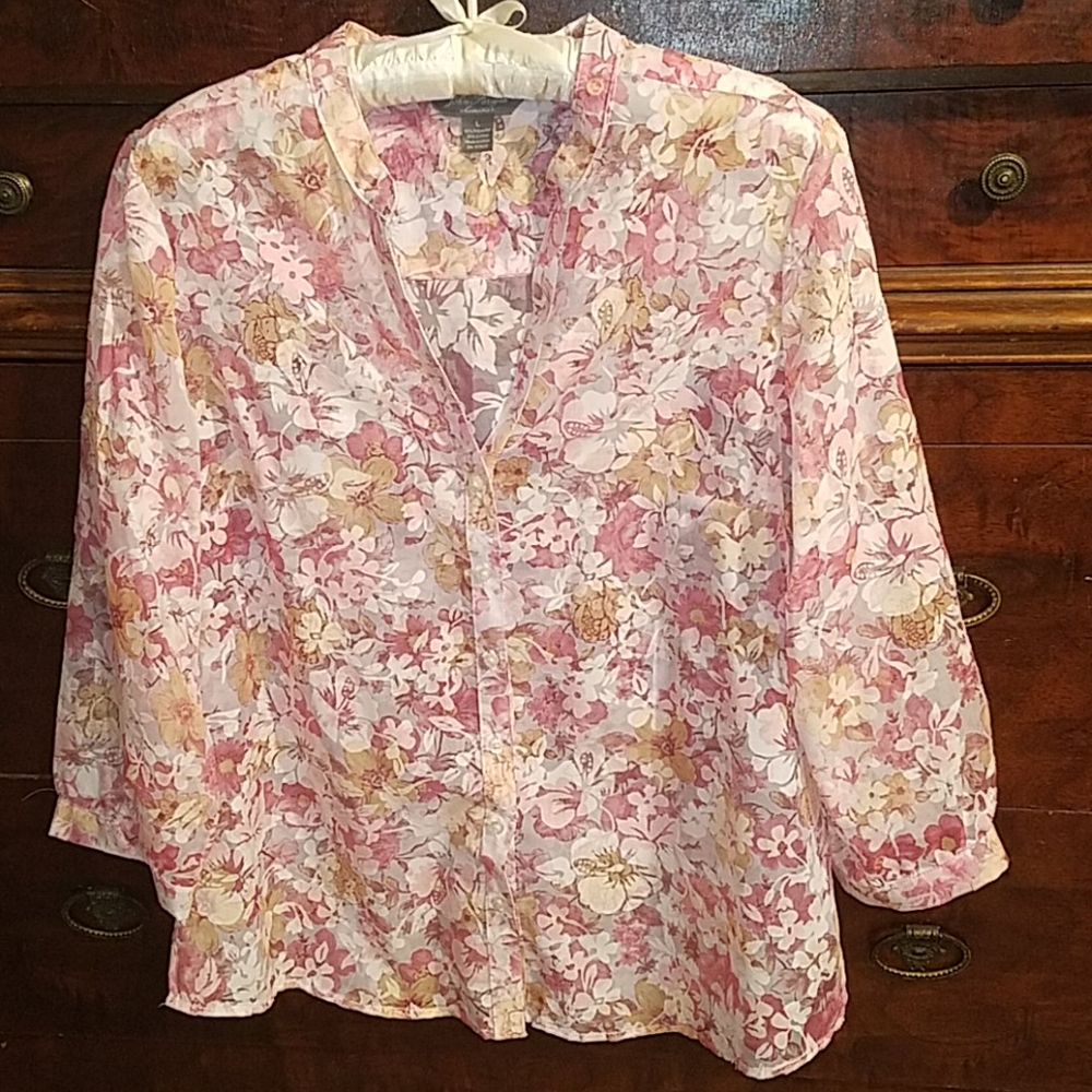 John Forsythe Chemisier 3/4 sleeve blouse